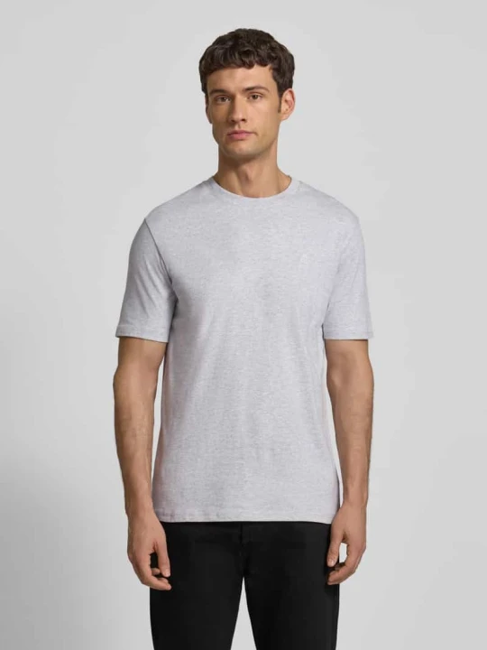 Zdjęcie produktu T-shirt z nadrukiem z logo Marc O'Polo Jasnoszary melanż