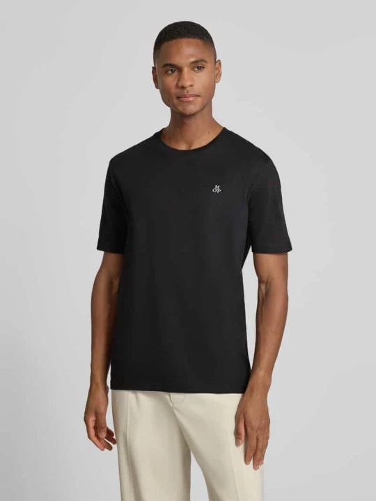 Zdjęcie produktu T-shirt z nadrukiem z logo Marc O'Polo Czarny