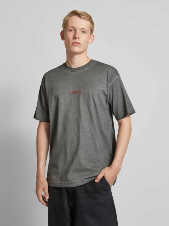 Zdjęcie produktu T-shirt z nadrukiem z logo model ‘AMORE’ Vertere Berlin Antracytowy