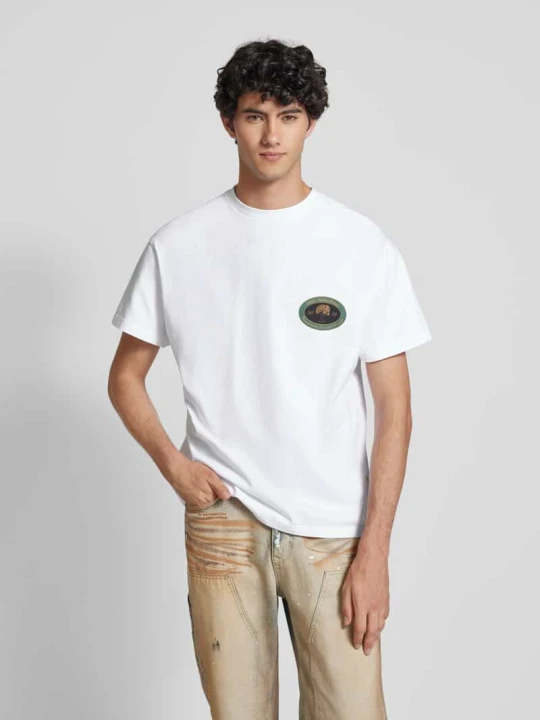 Zdjęcie produktu T-shirt z nadrukiem z logo model ‘B.O.C.’ BLKVIS Biały