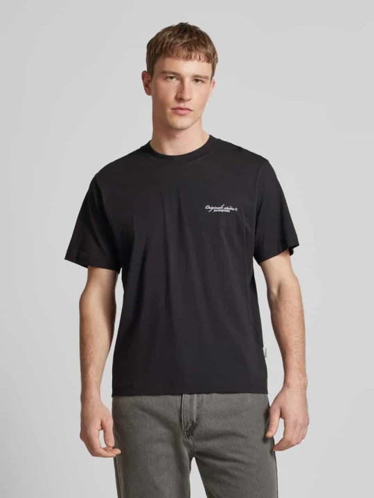Zdjęcie produktu T-shirt z nadrukiem z logo model ‘BOSTON’ Jack&Jones Czarny