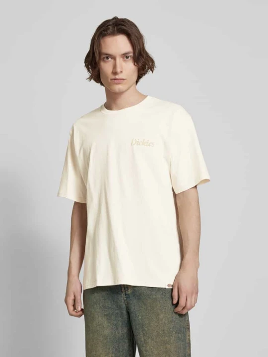 Zdjęcie produktu T-shirt z nadrukiem z logo model ‘COMPANION SCRIPT’ Dickies Złamany biały