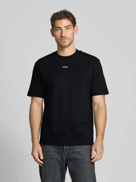 Zdjęcie produktu T-shirt z nadrukiem z logo model ‘Dapolino’ Hugo Czarny