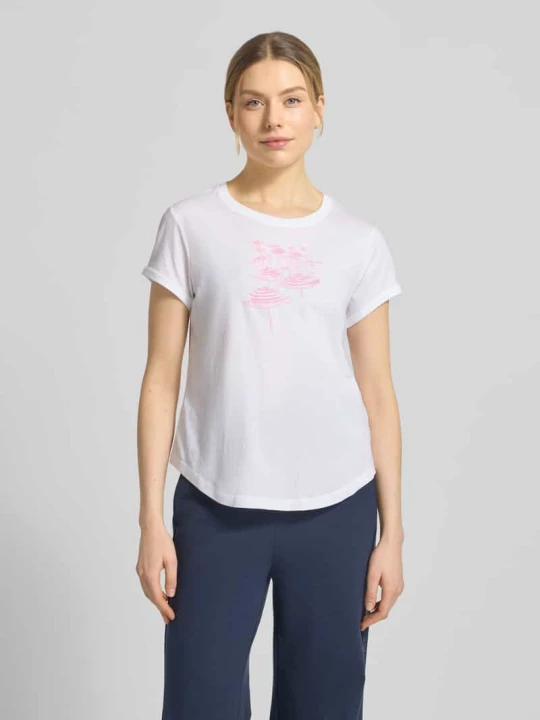 Zdjęcie produktu T-shirt z nadrukiem z logo Model 'DEBRA4' FIRE + ICE Biały