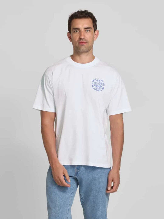 Zdjęcie produktu T-shirt z nadrukiem z logo model ‘EDWIN MUSIC CHANNEL’ Biały