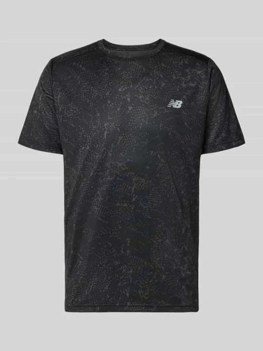 Zdjęcie produktu T-shirt z nadrukiem z logo model 'ESSENTIAL' New Balance Petrol