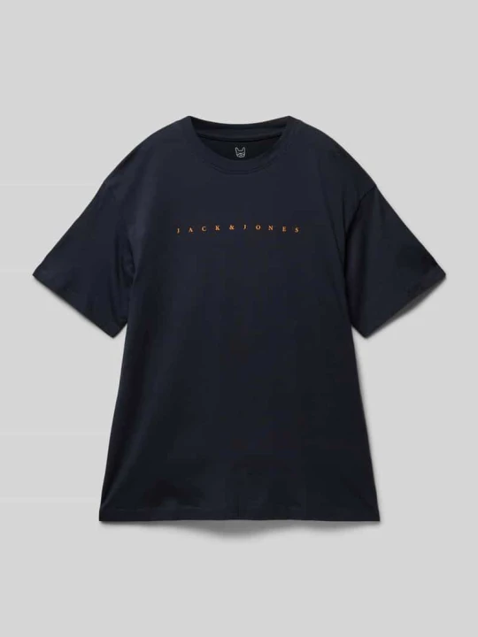 Zdjęcie produktu T-shirt z nadrukiem z logo Model 'ESTAR' Jack&Jones Granatowy