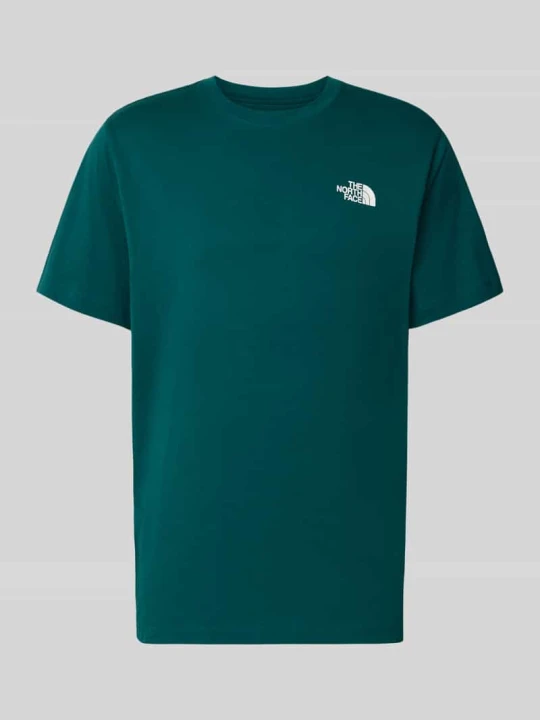 Zdjęcie produktu T-shirt z nadrukiem z logo model 'Evolution' The North Face Petrol