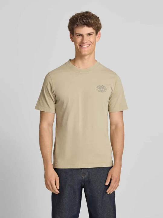 Zdjęcie produktu t-shirt z nadrukiem z logo model 'FELIX' Jack&Jones Beżowy