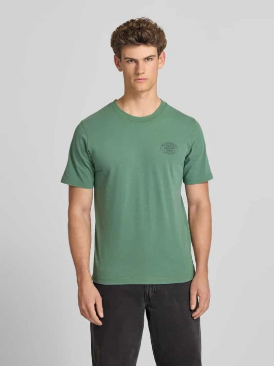 Zdjęcie produktu t-shirt z nadrukiem z logo model 'FELIX' Jack&Jones Limonkowy