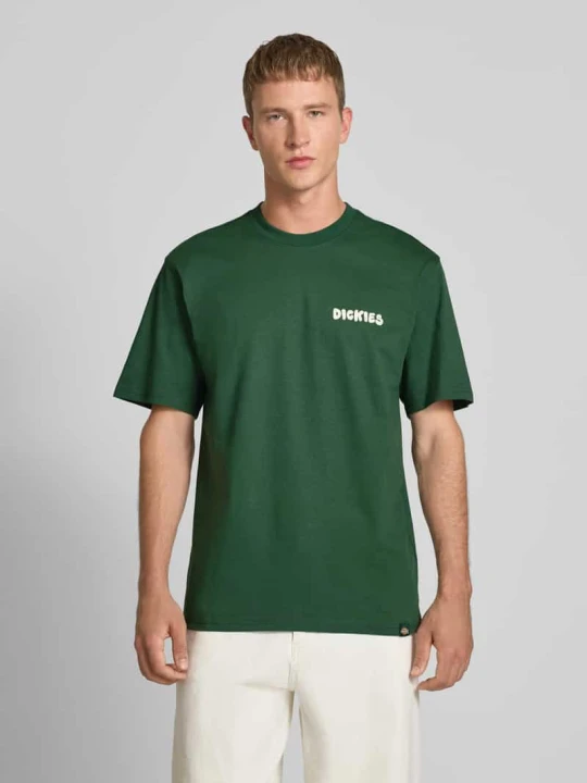 Zdjęcie produktu T-shirt z nadrukiem z logo model ‘GORDONSVILLE’ Dickies Ciemnozielony
