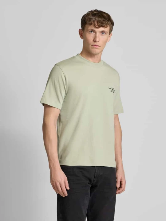 Zdjęcie produktu T-shirt z nadrukiem z logo model ‘LACHAD’ Jack&Jones Limonkowy