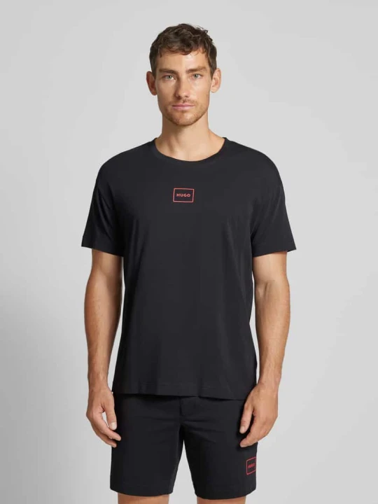 Zdjęcie produktu T-shirt z nadrukiem z logo model ‘Laze’ Hugo Czarny