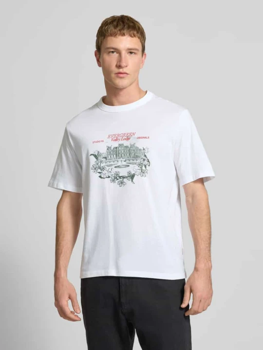 Zdjęcie produktu T-shirt z nadrukiem z logo Model 'NIAGARA' Jack&Jones Biały