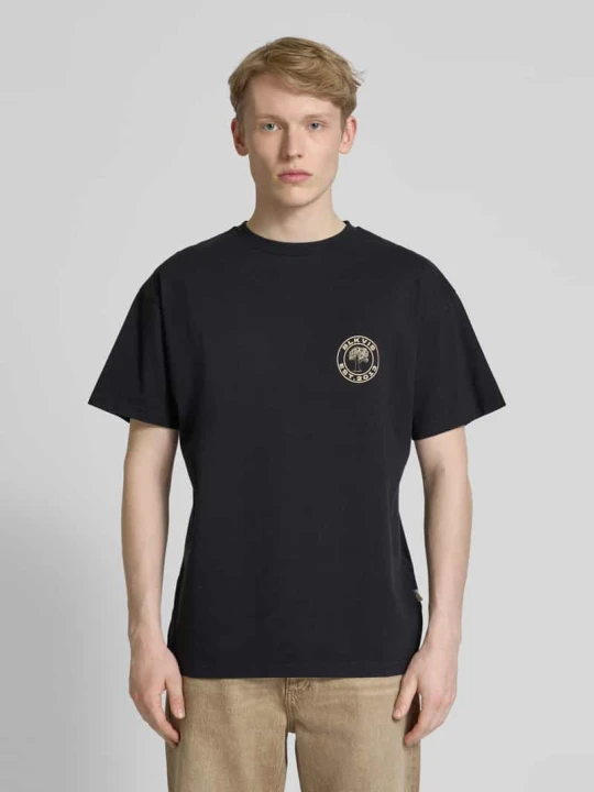 Zdjęcie produktu T-shirt z nadrukiem z logo model ‘SOURCE’ BLKVIS Czarny