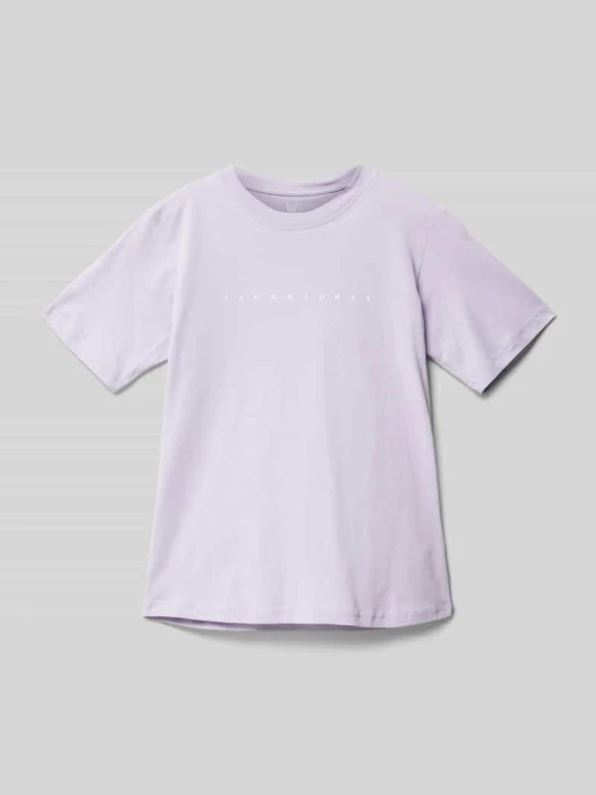 Zdjęcie produktu T-shirt z nadrukiem z logo model ‘STAR’ Jack&Jones Jasnofioletowy