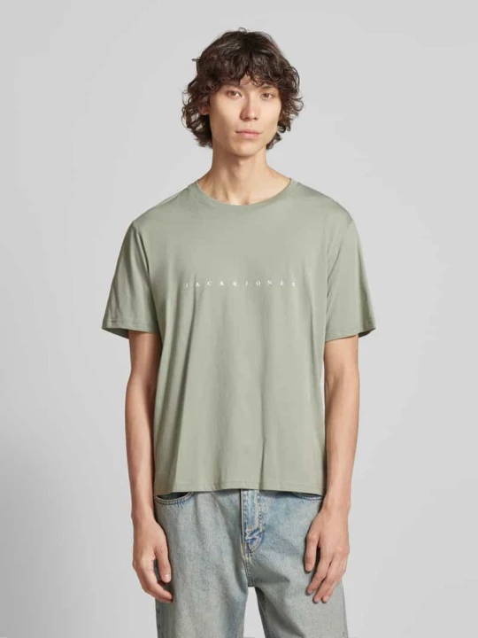 Zdjęcie produktu T-shirt z nadrukiem z logo model ‘STAR’ Jack&Jones Miętowy