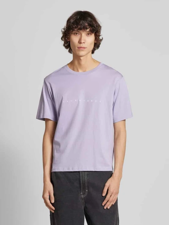 Zdjęcie produktu T-shirt z nadrukiem z logo model ‘STAR’ Jack&Jones Lawendowy