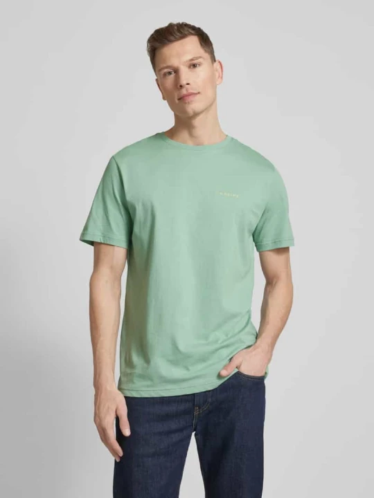 Zdjęcie produktu T-shirt z nadrukiem z logo model ‘Stundon’ Mazine Miętowy