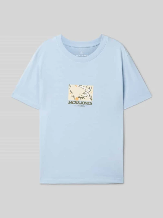 Zdjęcie produktu T-shirt z nadrukiem z logo model ‘TAVIRA’ Jack&Jones Jasnoniebieski