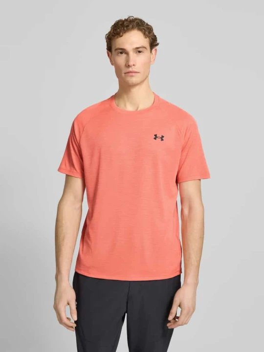 Zdjęcie produktu t-shirt z nadrukiem z logo model 'Tech' Under Armour Czerwony