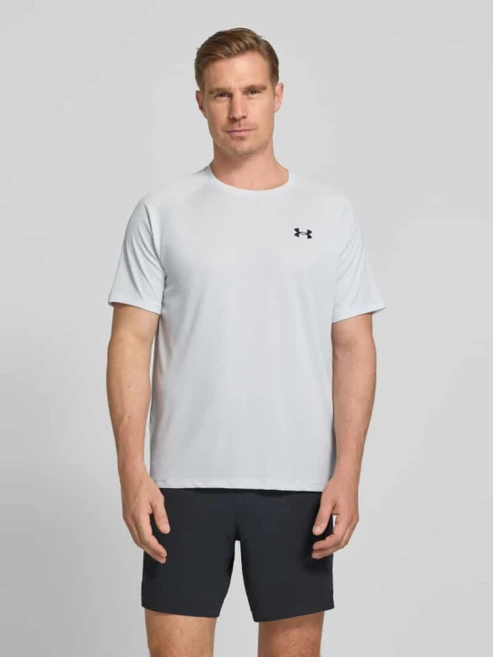 Zdjęcie produktu t-shirt z nadrukiem z logo model 'Tech' Under Armour Jasnoszary