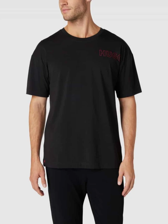 Zdjęcie produktu T-shirt z nadrukiem z logo Model 'Unite' Hugo Czarny