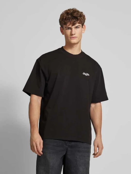 Zdjęcie produktu T-shirt z nadrukiem z logo Pegador Czarny