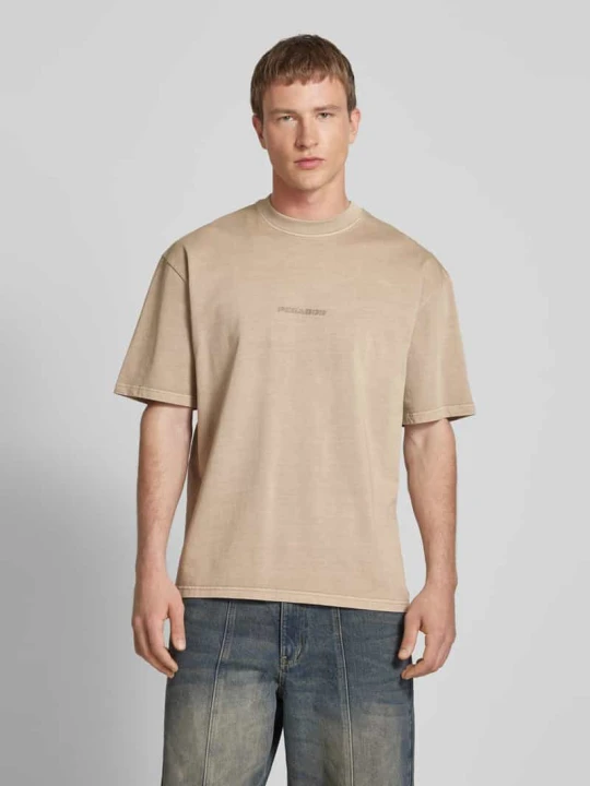 Zdjęcie produktu T-shirt z nadrukiem z logo Pegador Beżowy