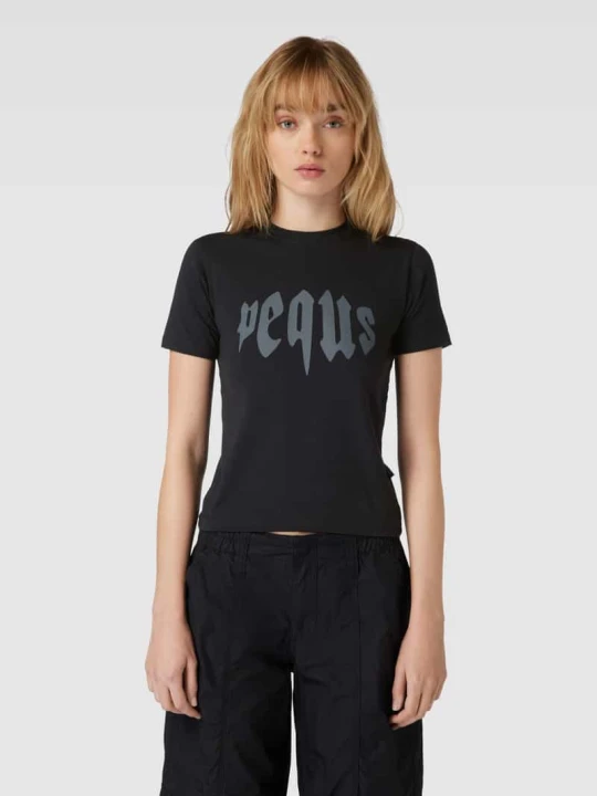 Zdjęcie produktu T-shirt z nadrukiem z logo PEQUS Czarny