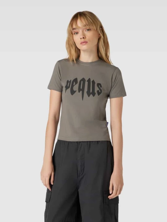 Zdjęcie produktu T-shirt z nadrukiem z logo PEQUS Grafitowy