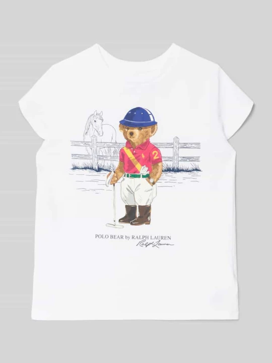 Zdjęcie produktu t-shirt z nadrukiem z logo Polo Ralph Lauren Biały