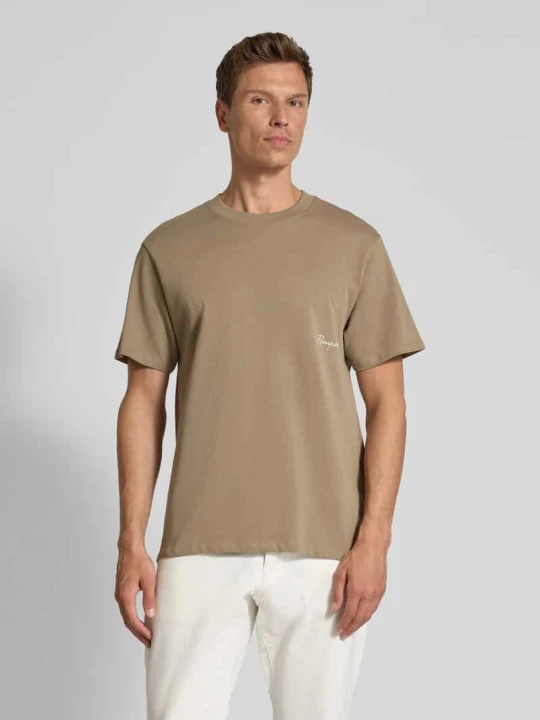 Zdjęcie produktu T-shirt z nadrukiem z logo Pompeii Khaki