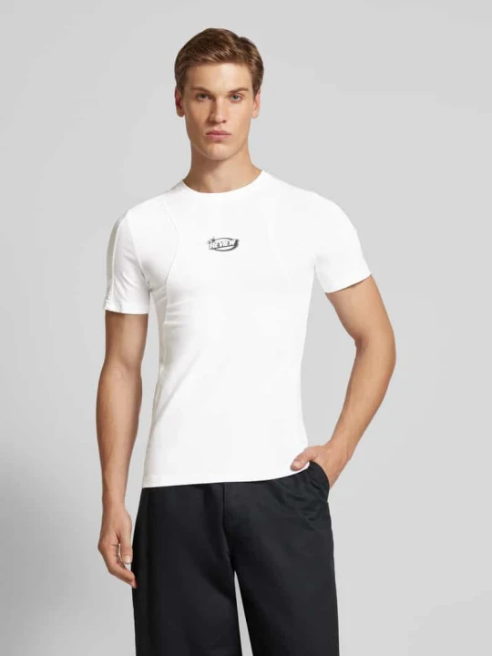 Zdjęcie produktu T-shirt z nadrukiem z logo REVIEW Biały