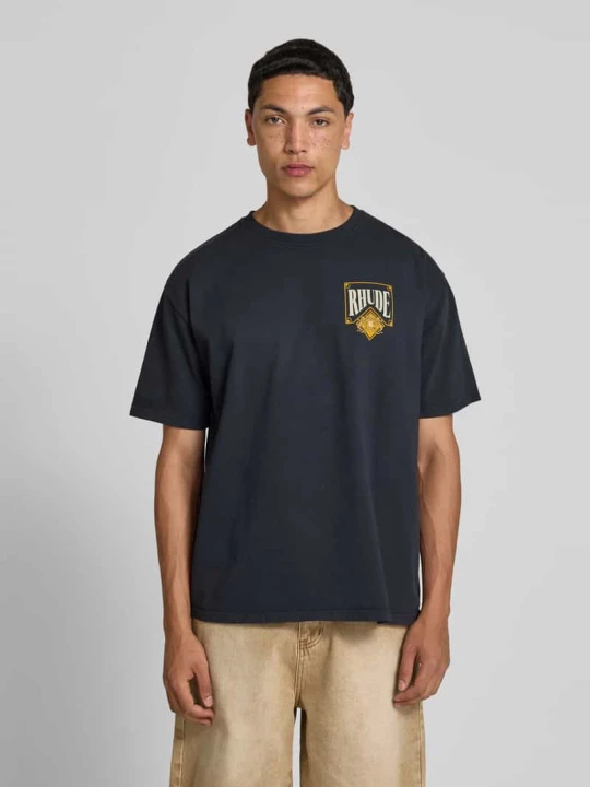 Zdjęcie produktu t-shirt z nadrukiem z logo Rhude Czarny