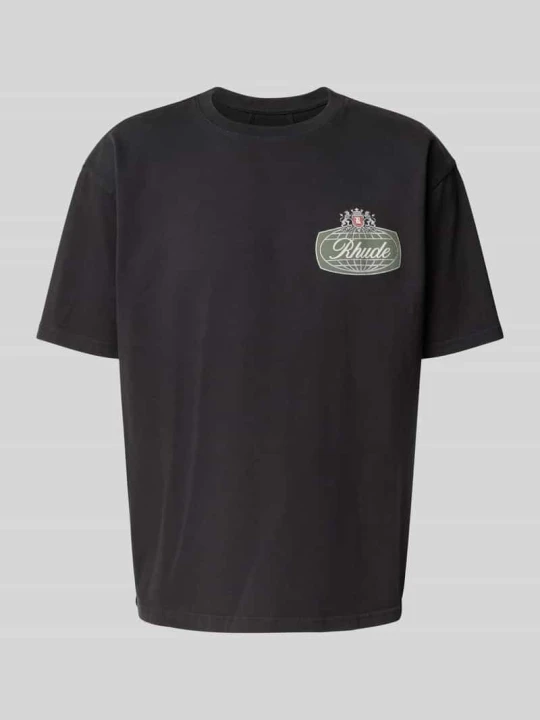 Zdjęcie produktu T-shirt z nadrukiem z logo Rhude Czarny