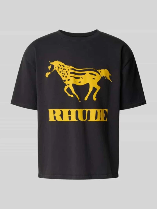 Zdjęcie produktu T-shirt z nadrukiem z logo Rhude Czarny
