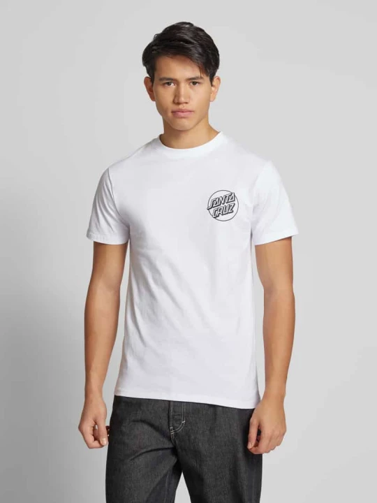 Zdjęcie produktu T-shirt z nadrukiem z logo Santa Cruz Biały