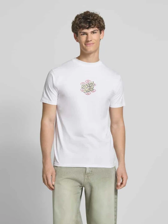 Zdjęcie produktu T-shirt z nadrukiem z logo Santa Cruz Biały