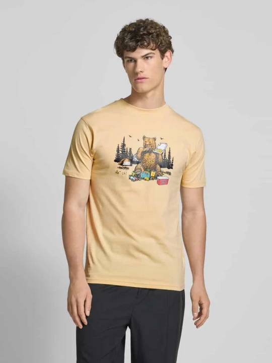 Zdjęcie produktu T-shirt z nadrukiem z logo Santa Cruz Beżowy