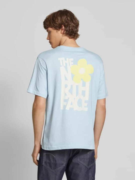 Zdjęcie produktu T-shirt z nadrukiem z logo The North Face Jasnoniebieski