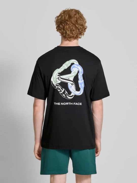 Zdjęcie produktu T-shirt z nadrukiem z logo The North Face Metaliczny czarny