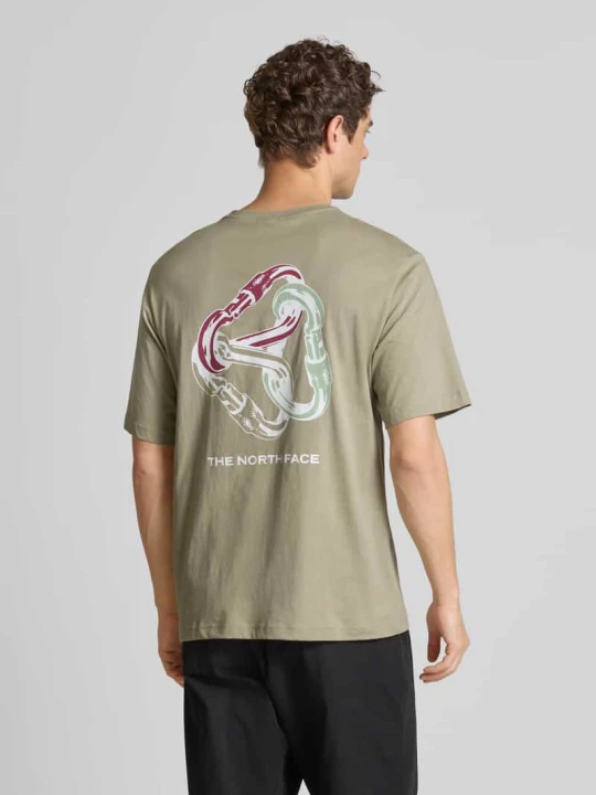 Zdjęcie produktu T-shirt z nadrukiem z logo The North Face Jasnoszary