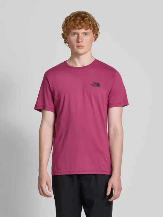Zdjęcie produktu T-shirt z nadrukiem z logo The North Face Bordowy