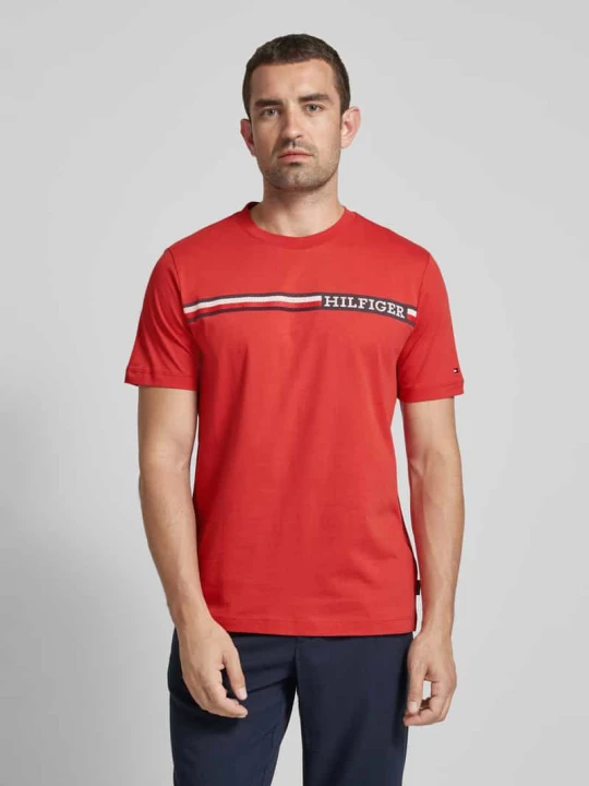 Zdjęcie produktu T-shirt z nadrukiem z logo Tommy Hilfiger