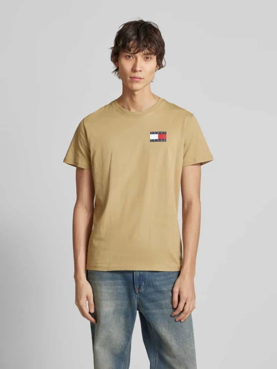 Zdjęcie produktu T-shirt z nadrukiem z logo Tommy Jeans Beżowy