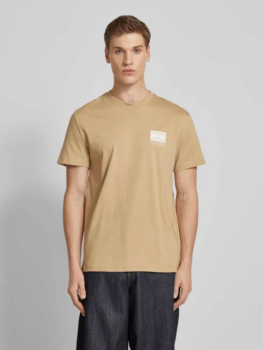Zdjęcie produktu T-shirt z nadrukiem z logo Tommy Jeans Beżowy