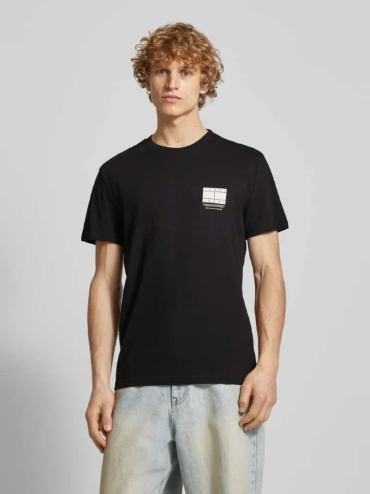 Zdjęcie produktu T-shirt z nadrukiem z logo Tommy Jeans Czarny