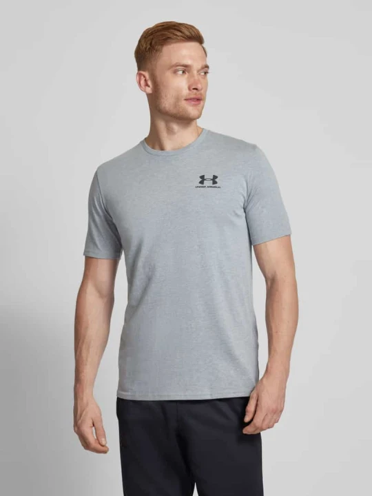 Zdjęcie produktu T-shirt z nadrukiem z logo Under Armour Średnioszary