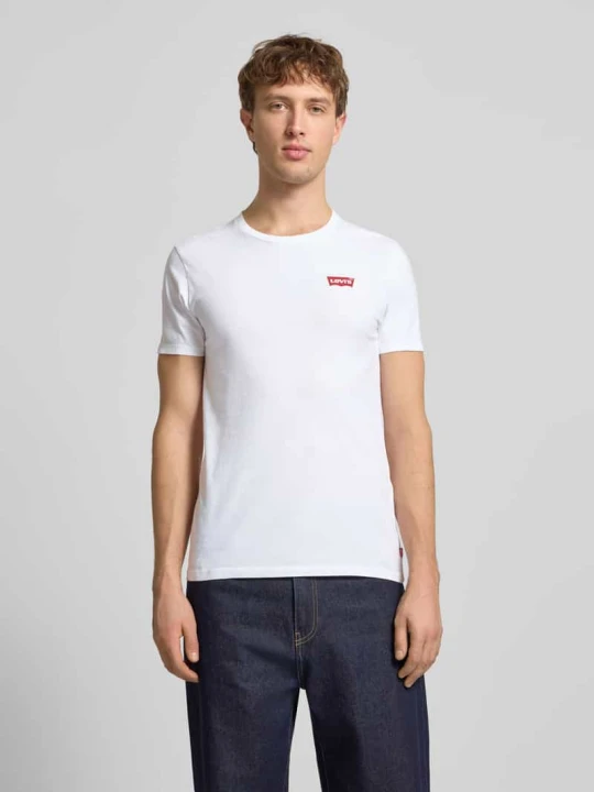 Zdjęcie produktu t-shirt z nadrukiem z logo w zestaw 2 szt. Levi's Biały